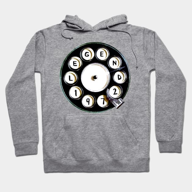 Retro Phone, 1972 Legend, Born in 1972, Birthday 1972 Hoodie by badlydrawnbabe